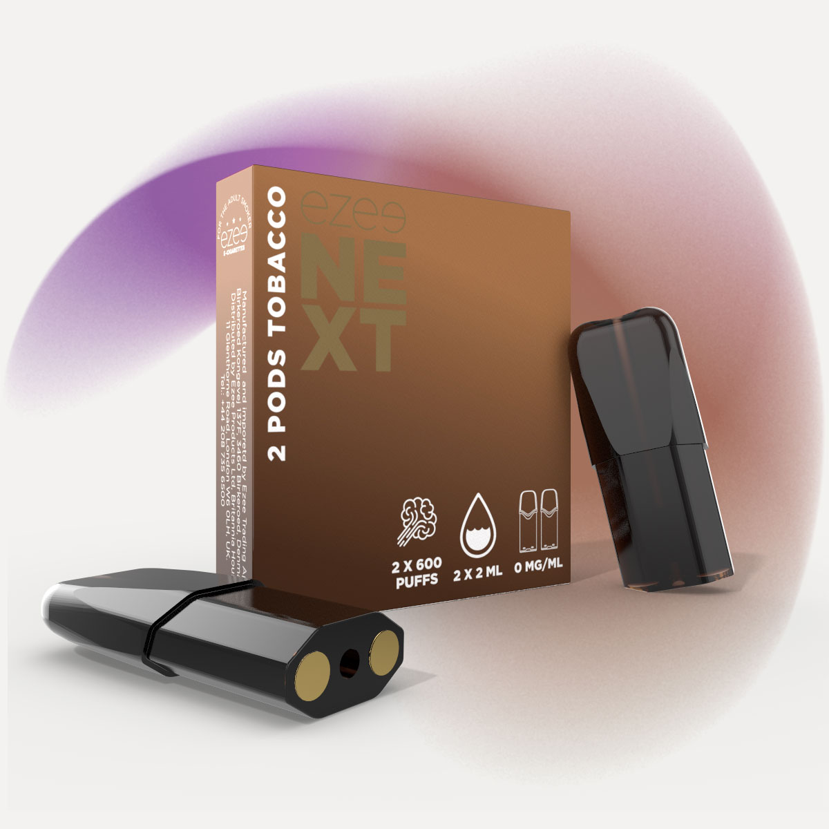 Jednorázové pody Ezee Tabák Bez nikotinu 2 ks