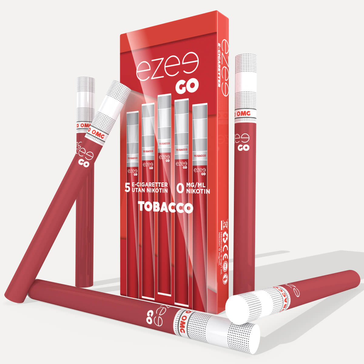 Ezee Go jednorázová e-cigareta Tabák Bez nikotinu 5 ks